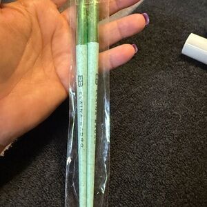 Elaina Badro Green Makeup Brushes